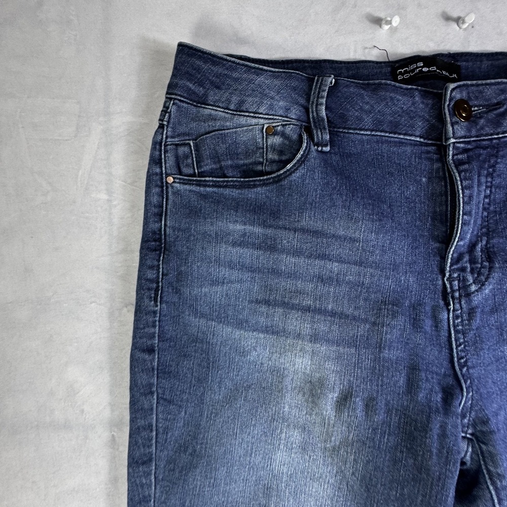 Miss Poured In Blue Womens Skinny‎ Jeans Blue Denim Stretch Comfort Streetwear 8 - Picture 3 of 16